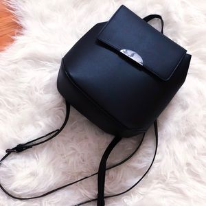 Small chic black backpack bag